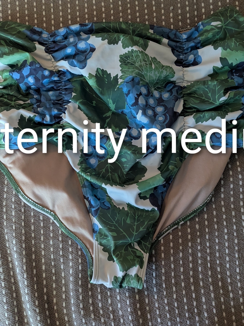 Kortni Jeane Maternity High-Waist Floral Bikini Bottom - Green & Blue